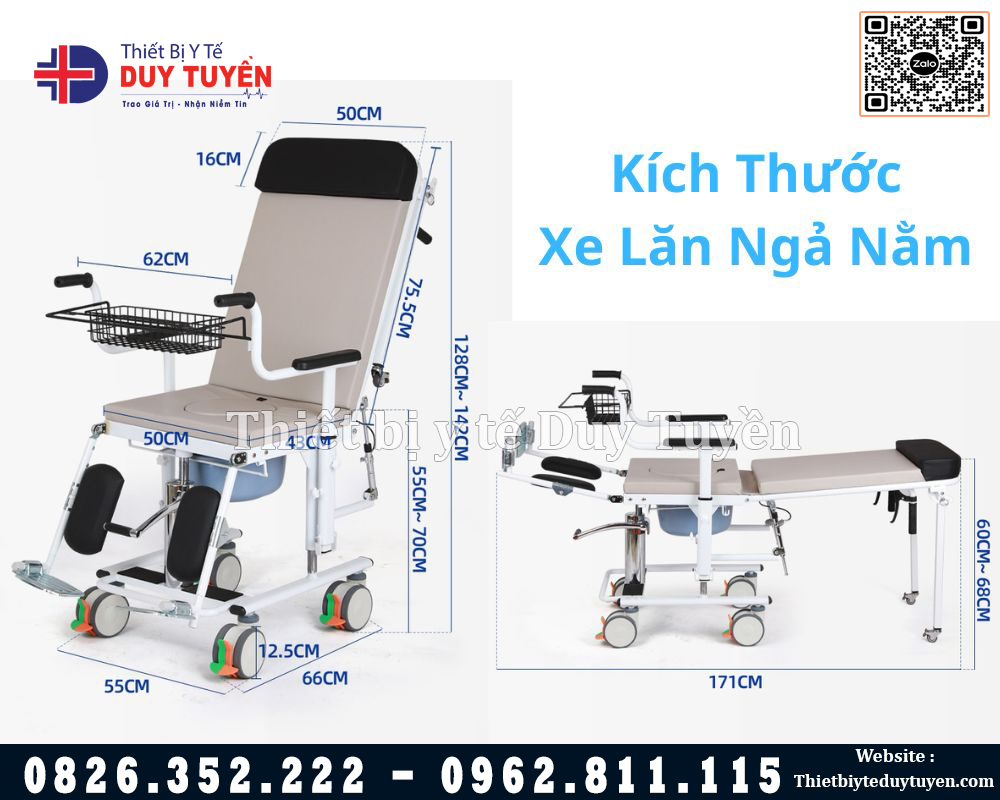 kích thước thông số xe lăn